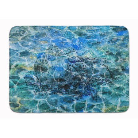 Carolines Treasures Hermit Crab Under Water Machine Washable Memory Foam Mat BB5361RUG